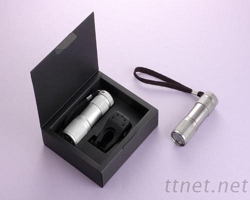 9pcs LED bicycle lights + tripod gift box set